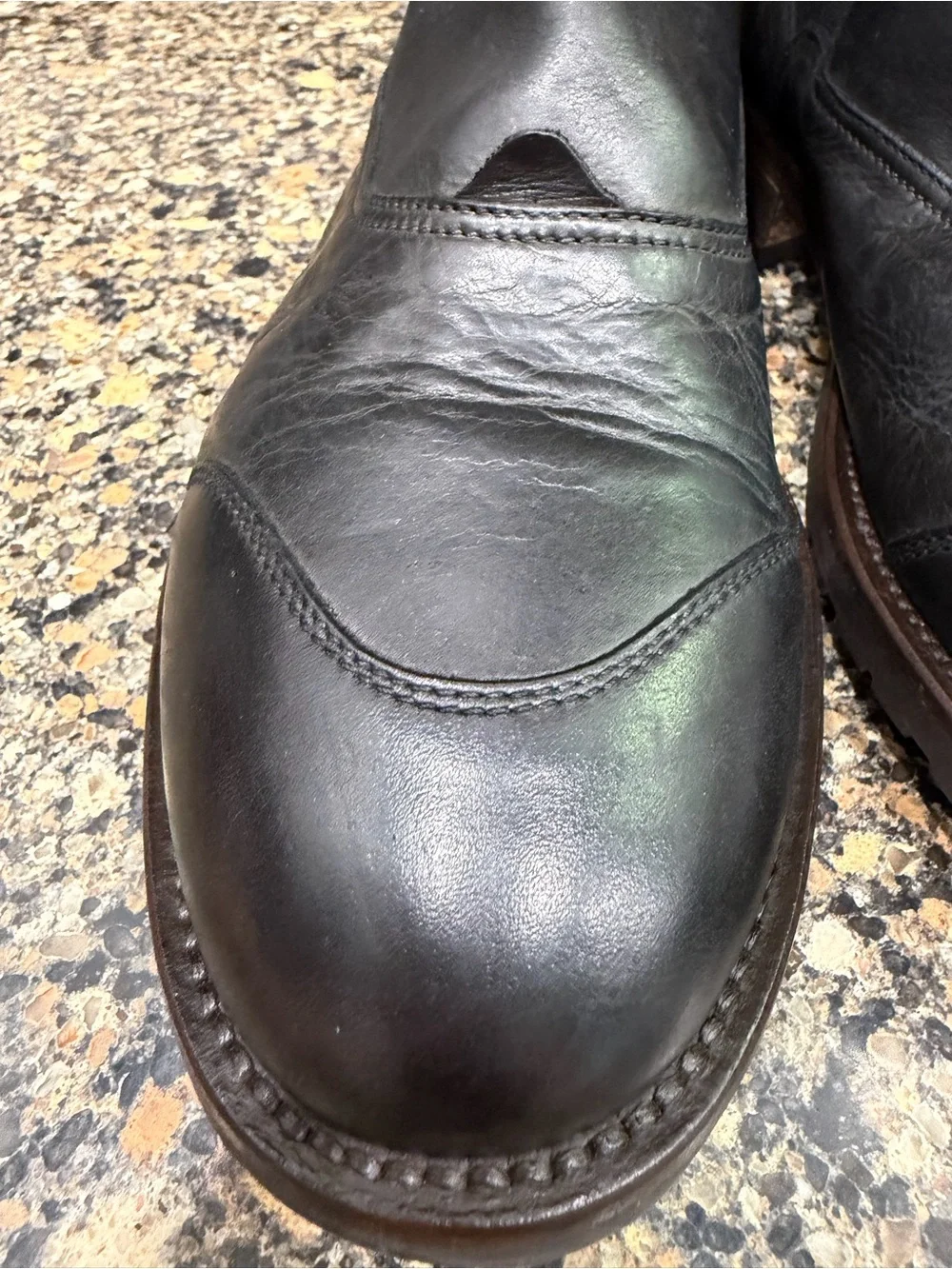 Men's belstaff  Black Leather Chelsea Boots - Classic Pull-On Ankle Boot 10